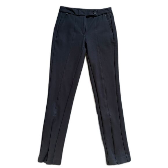 Maeve Anthropologie Ankle-Zip Black Stretch Skinny Pants size 0 - Picture 6 of 14